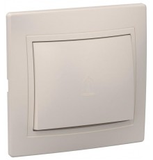 КВАРТА Кремовый Выключатель 1-клавишный проходной 10А ВСп10-1-0-ККм  EVK12-K33-10-DM  GENERICA