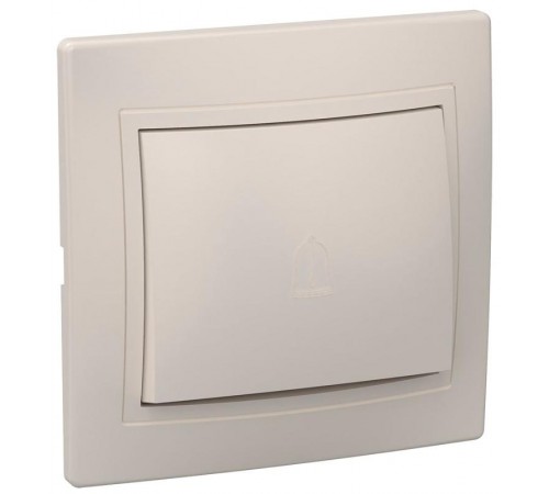 КВАРТА Кремовый Выключатель 1-клавишный проходной 10А ВСп10-1-0-ККм  EVK12-K33-10-DM  GENERICA