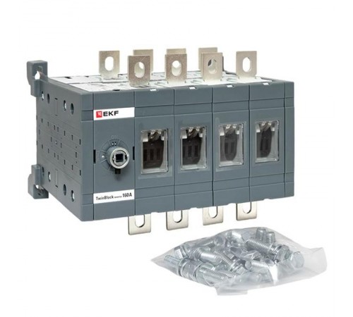 Рубильник 160A 4P реверсивный без рукоятки управления TwinBlock  tb-s-160-4p-rev  EKF