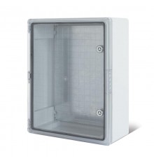 Корпус пластиковый ЩМПп с прозрачной дверцей и монтажной панелью 400х300х220мм, АБС, УХЛ1, IP65  11-0413  REXANT