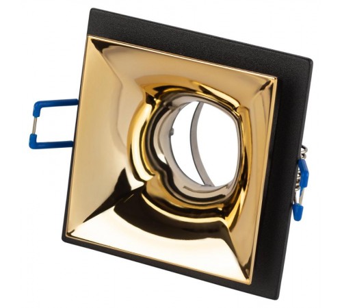 Cветильник встраиваемый декоративный KL102 BK/GD MR16 GU5.3 черный золото  Б0056358  ЭРА