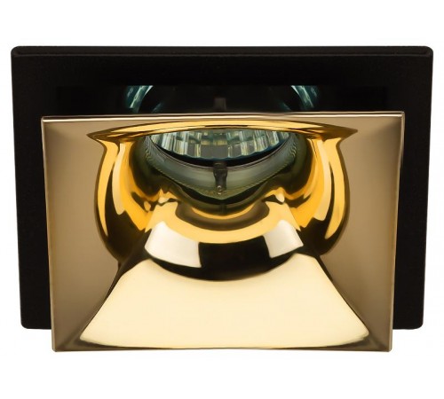 Cветильник встраиваемый декоративный KL102 BK/GD MR16 GU5.3 черный золото  Б0056358  ЭРА