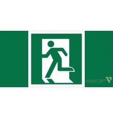 Знак безопасности BL-3015B.E01-01''Выход здесь (лев.)''  a19650  Белый свет