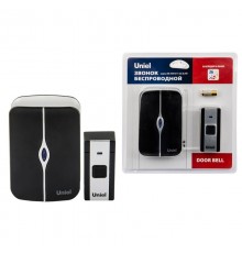 UDB-093W-R1T1-36S-BL-WH Звонок электронный. 220В. 36 мелодий. Блистер. Черный с белым.  UL-00006438  Uniel