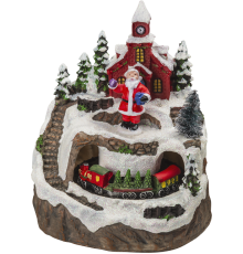 Светильник декоративный новогодний 95 075 NSL-60 (музыкальный - Дед мороз и новогодний поезд)  95075  Navigator