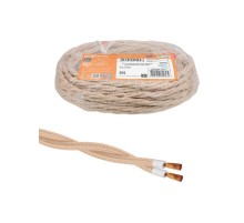 Ретро провод "Эко" 2х1,5 витой ГОСТ бежевый (10м)  SQ2801-0311  TDM