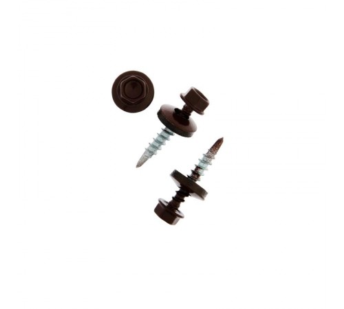 Саморез КР св. 4,8х28 RAL-8017 (шокол. корич.) (300 шт) - ведро ( 1,584 кг)  103180  Tech-KREP