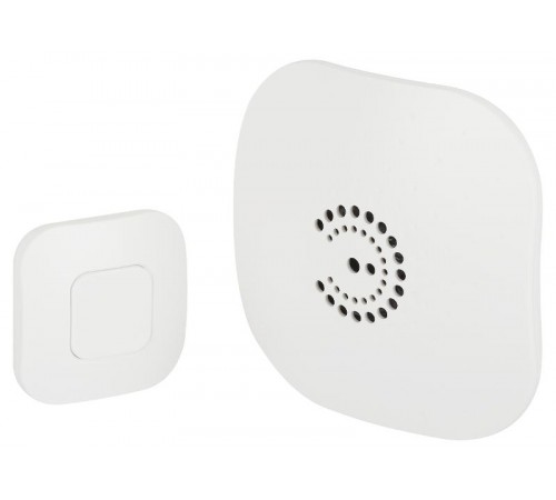 Звонок дверной ЭРА BIONIC White беспроводной белый 36 мелодий (в пакете)