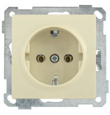 BOLERO кремовый Розетка с/з 16А РС11-1-0-Б  ERB11-K33-16  IEK