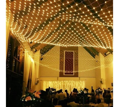 Светодиодная гирлянда ARD-NETLIGHT-HOME-1500x1500-CLEAR-150LED Warm (230V, 12W)  024674  Arlight