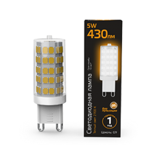 Лампа светодиодная Black LED G9 AC185-265V 5W 500lm 2700K керамика  107309105  Gauss