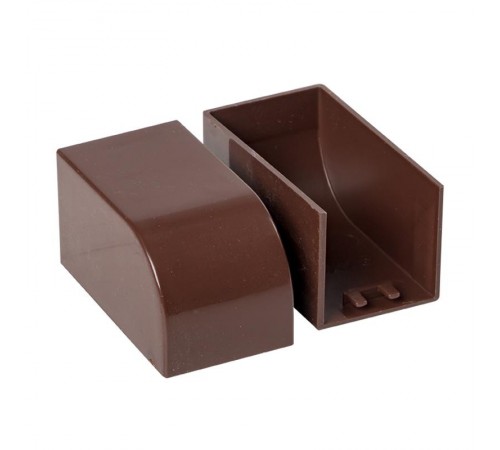 Заглушка (25х25) (4 шт) Plast EKF PROxima  под темное дерево    ecd-25-25x4   EKF 