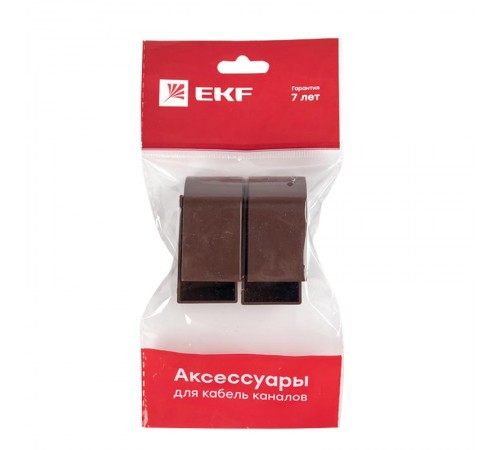 Заглушка (25х25) (4 шт) Plast EKF PROxima  под темное дерево    ecd-25-25x4   EKF 