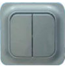 Выключатель эльба 1-кл. серебро  Э1-03-15  Рувинил