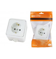 Розетка 2П+З OУ IP44 16А белая "Орель"  SQ1802-0005  TDM