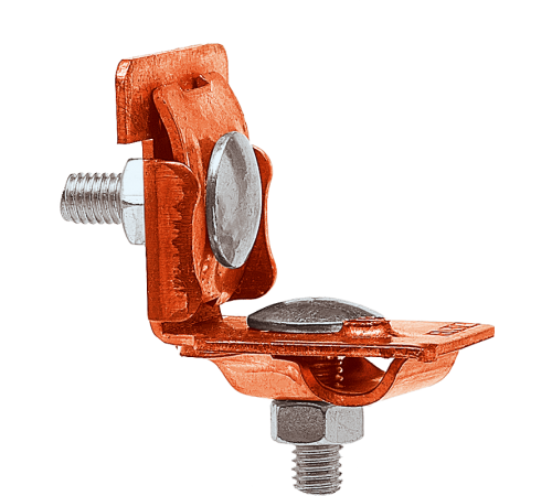 Держатель проводника круглого 6-10 мм для фальца 0.7-8 мм, медь91090Ezetek