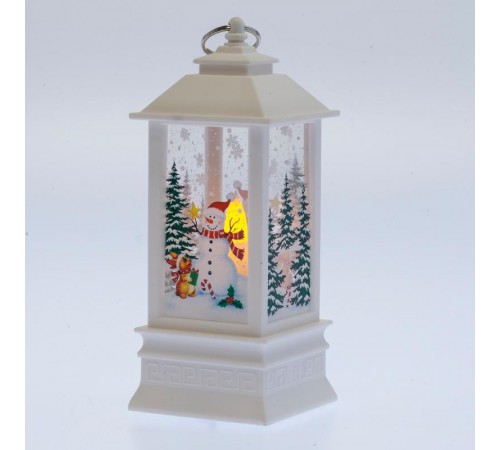 Новогодний декоративный светильник Снеговик  EGNDS-06   теплый белый диодов , h 20 см, 3*ААА, IP20  Б0051940  ЭРА