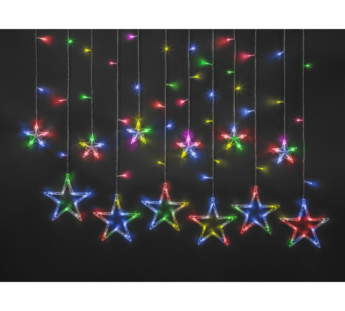 Гирлянда NGF 93 678 NGF-D025-01 (бахрома звезды RGBY 138 2.5*0.6м IP20 TR)  93678  Navigator