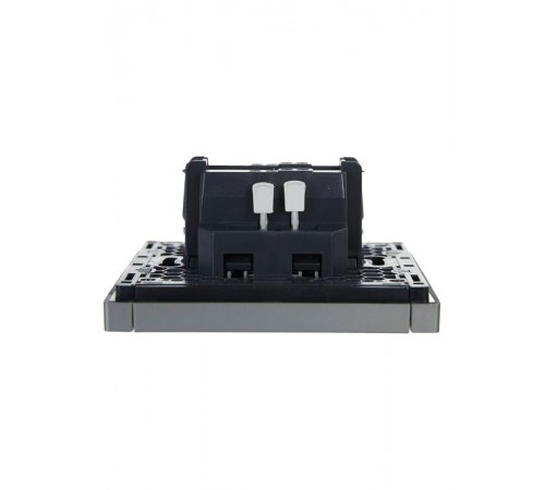 FORTE&PIANO Выключатель 1-клавишный проходной 10А FP503 сталь  FP-V12-0-10-1-K46  IEK