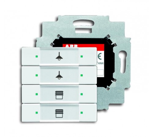 6127/01-84-500 Сенсор 4-кл. с коплером в комплекте, альпийский белый  6117-0-0200  2CKA006117A0200  ABB