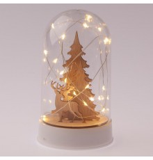 Новогодний декоративный светильник Рождество  EGNDS-04   теплый белый, 20 диодов , h 18 см, 3*АА, IP20  Б0051937  ЭРА