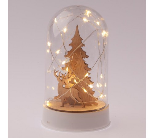 Новогодний декоративный светильник Рождество  EGNDS-04   теплый белый, 20 диодов , h 18 см, 3*АА, IP20  Б0051937  ЭРА