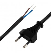 Сетевой шнур 2х0,75 кв.мм, 1,8 м черный  11-1142  REXANT