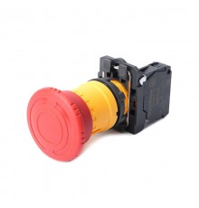 Кнопка аварийн ост SB5 в сборе 22мм 40мм повернуть для возврат пластик 1НЗ  SB5AS8442  SE