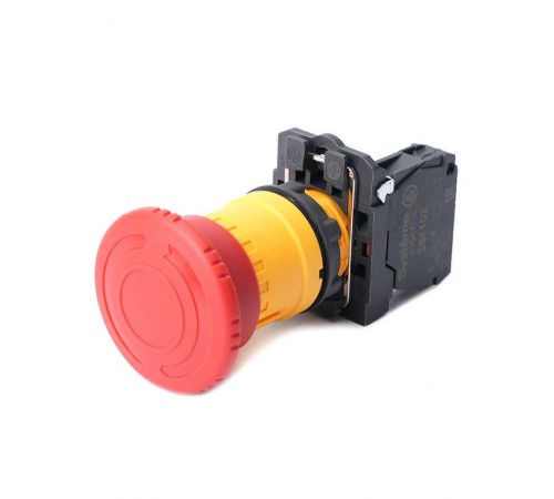 Кнопка аварийн ост SB5 в сборе 22мм 40мм повернуть для возврат пластик 1НЗ  SB5AS8442  SE