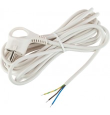 UX-3x0,75-5m -W Шнур питания с вилкой с/з ПВС 3x0,75 5м белый  Б0048694  ЭРА