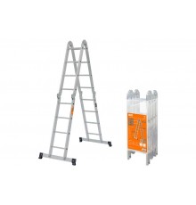 Лестница-трансформер алюминиевая ЛТА4х4, 4 секции по 4 ступени, h=433/209/117 см, 11,7 кг  SQ1028-0304  TDM