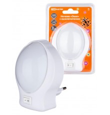 Ночник Овал 0,5Вт светодиодный белый с выключателем  SQ0357-0013  TDM