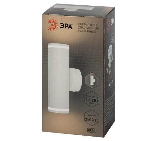 Декоративная подсветка WL45 WH MR16 GU10 12Вт белый IP20 для интерьера, стен  Б0058493  ЭРА