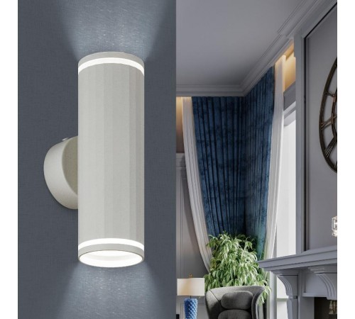 Декоративная подсветка WL45 WH MR16 GU10 12Вт белый IP20 для интерьера, стен  Б0058493  ЭРА