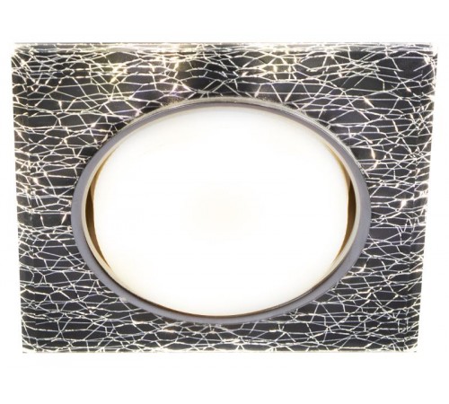 Cветильник встраиваемый со светодиодной подсветкой DK LD50 WH/BK GX53 белый черный  Б0057469  ЭРА