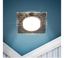 Cветильник встраиваемый со светодиодной подсветкой DK LD50 WH/BK GX53 белый черный  Б0057469  ЭРА