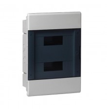 Щиток тусо с/п на 24 мод. с двер. 415х299х103мм (серый с прозрачной дверцей)  68124СП  Рувинил