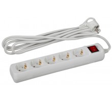 Удлинитель Россия ЭРА UX-5es-3m Удлин-ль c заземлением, 3x0,75мм2, c выкл. 5гн, 3м  Б0035757  ЭРА