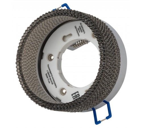 Cветильник встраиваемый под лампу GX53 DK97 CH/BK хром черный  Б0057462  ЭРА