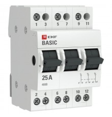 Переключатель трехпозиционный 3P 25А EKF Basic  tps-3-25  EKF