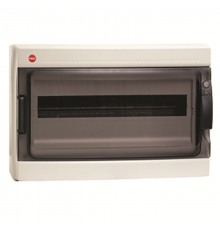 Щиток настенный с дверцей 18модулей IP65, серый с клеммным блоком 1х87518 и замком  85918  DKC