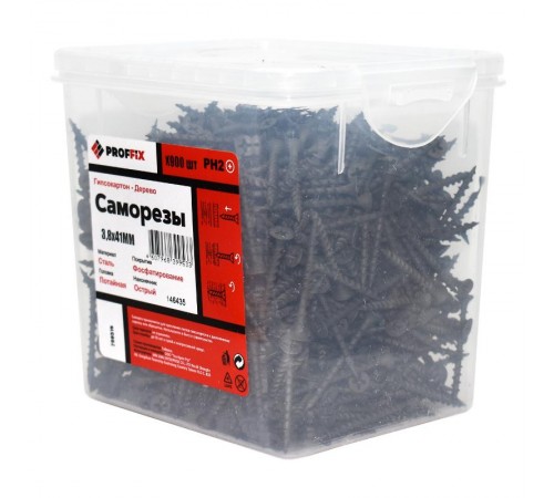 Саморез СГД 3,8х41 усиленный (TWN) (900 шт) - контейнер  146435  PROFFIX