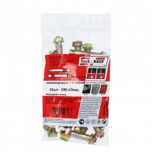 Анкерный болт с гайкой 8х40 (20 шт) - пакет ( 0,259 кг)  124341  Tech-KREP