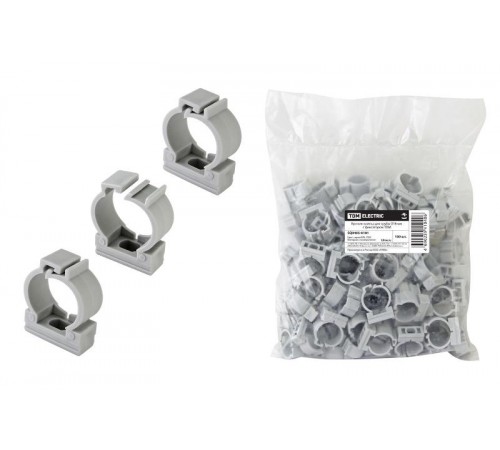 Крепеж-клипса для трубы D16 мм с фиксатором  SQ0405-0101  TDM