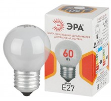Лампа накаливания  P45 60Вт Е27 / E27 230В  шар матовый  Б0066371  ЭРА