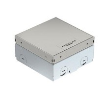 Лючок UDHOME-ONE с розетками (крышка без выемки) 140х140х75-105 мм, нагрузка 1529 кг, нерж. сталь  7368288  OBO Bettermann