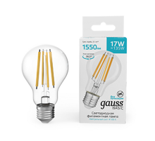 Лампа светодиодная   Basic Filament А60 17W 1550lm 4100К Е27 LED 1/10/40  10212272  Gauss