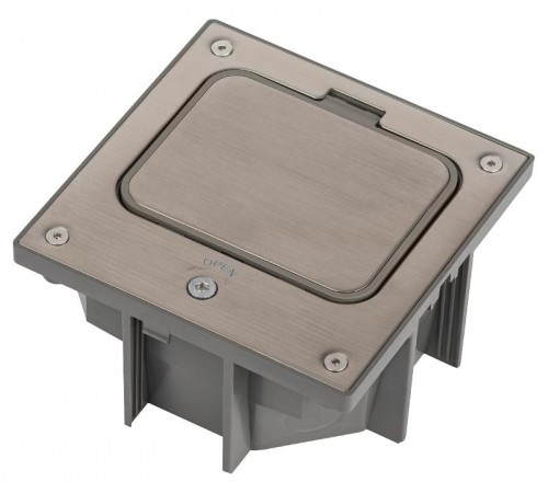 Люк напольный IP66 в бетон с розеткой, под шестигранник, серый  ОФИС 18-6002-03  Б0063273  ЭРА