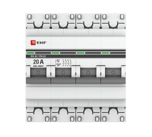 Выключатель нагрузки 4P 20А ВН-63 PROxima  SL63-4-20-pro  EKF