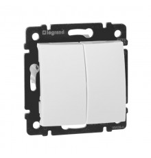 Valena Белый Выключатель 2-х клавишный  774405  Legrand
